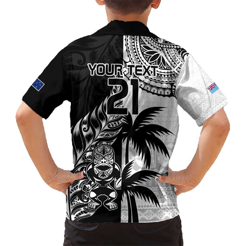 Custom Fiji New Zealand Hawaiian Shirt Maori mix Tapa Pattern Version - Vibe Hoodie Shop