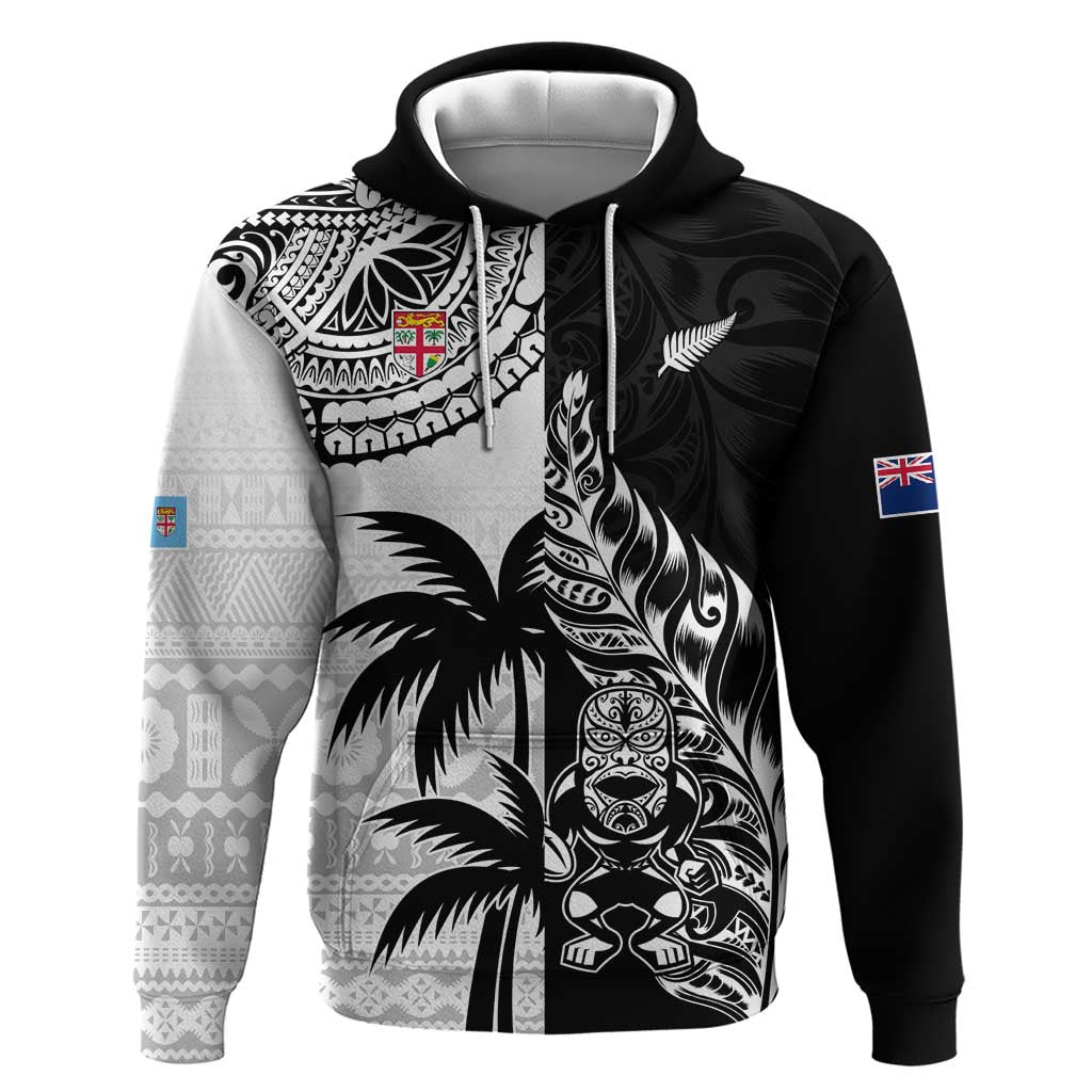 Custom Fiji New Zealand Hoodie Maori mix Tapa Pattern Version LT9 - Vibe Hoodie Shop