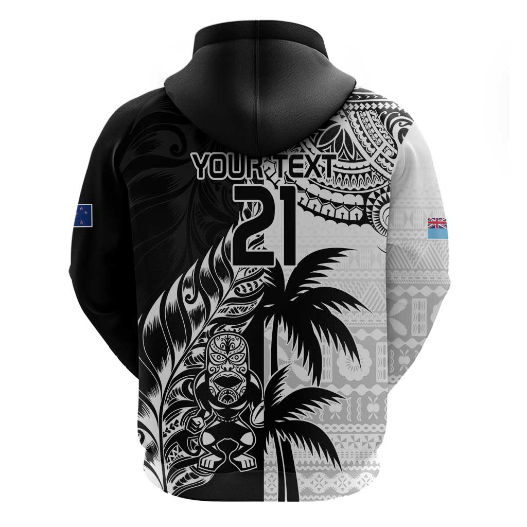 Custom Fiji New Zealand Hoodie Maori mix Tapa Pattern Version LT9 - Vibe Hoodie Shop