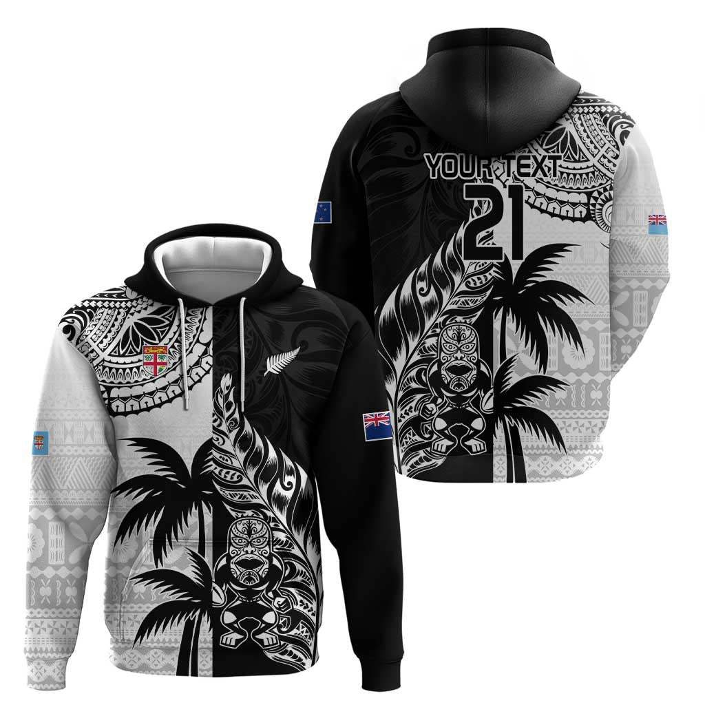 Custom Fiji New Zealand Hoodie Maori mix Tapa Pattern Version LT9 - Vibe Hoodie Shop