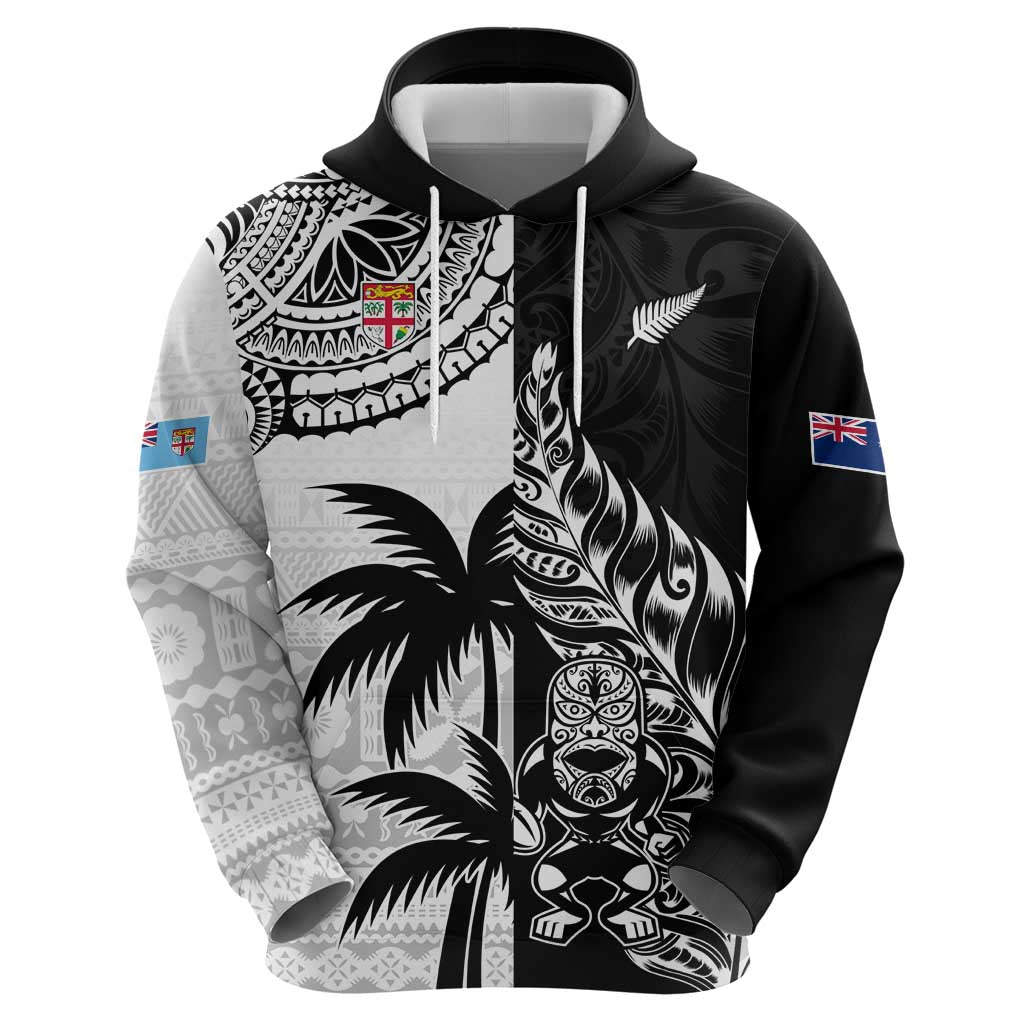Custom Fiji New Zealand Hoodie Maori mix Tapa Pattern Version LT9 - Vibe Hoodie Shop
