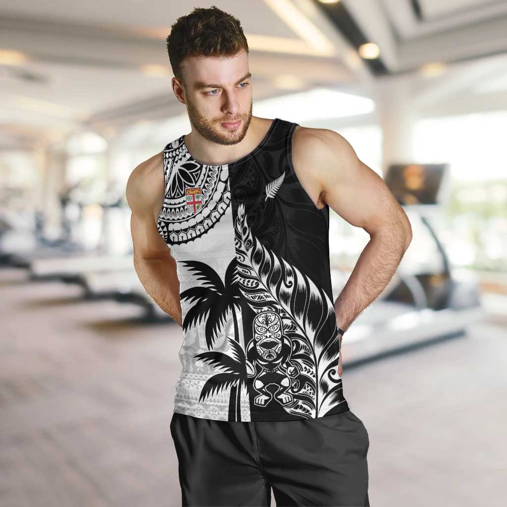 Custom Fiji New Zealand Men Tank Top Maori mix Tapa Pattern Version - Vibe Hoodie Shop
