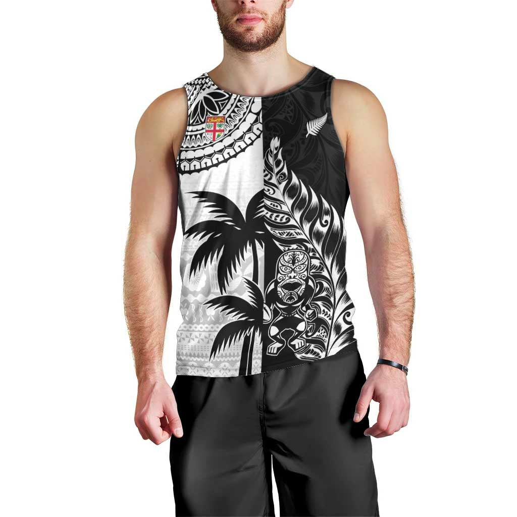 Custom Fiji New Zealand Men Tank Top Maori mix Tapa Pattern Version - Vibe Hoodie Shop