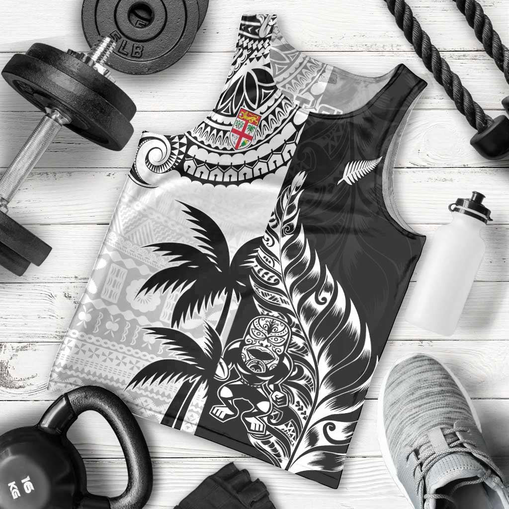 Custom Fiji New Zealand Men Tank Top Maori mix Tapa Pattern Version - Vibe Hoodie Shop