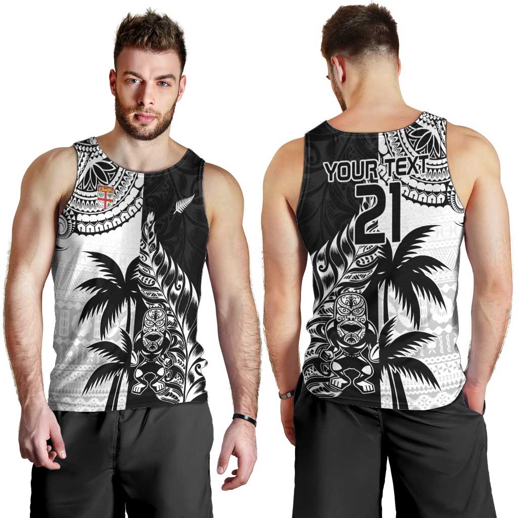 Custom Fiji New Zealand Men Tank Top Maori mix Tapa Pattern Version - Vibe Hoodie Shop