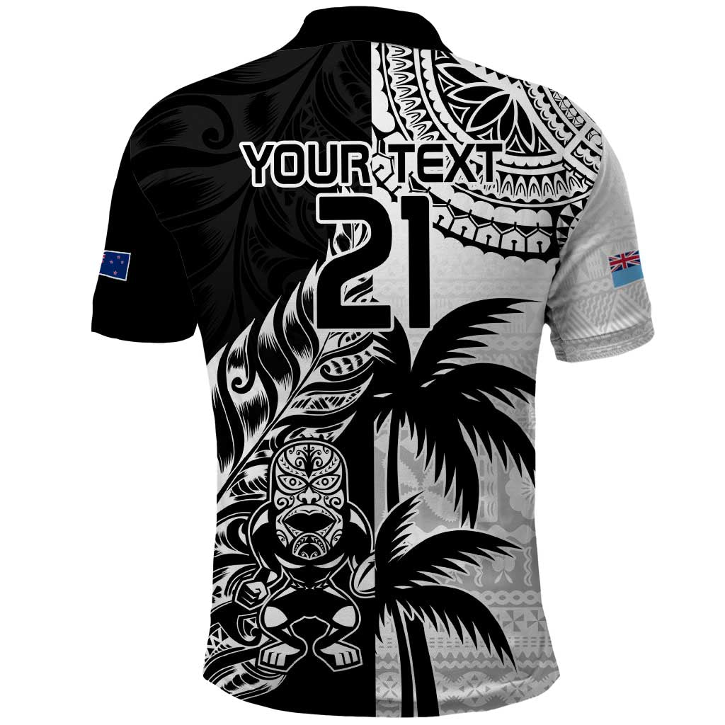 Custom Fiji New Zealand Polo Shirt Maori mix Tapa Pattern Version LT9 - Vibe Hoodie Shop