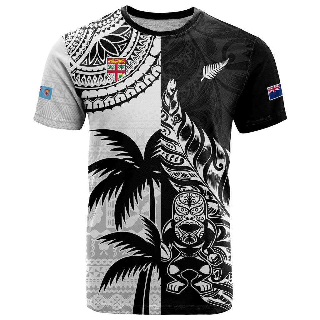 Custom Fiji New Zealand T Shirt Maori mix Tapa Pattern Version LT9 - Vibe Hoodie Shop