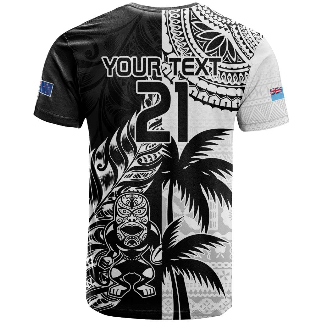 Custom Fiji New Zealand T Shirt Maori mix Tapa Pattern Version LT9 - Vibe Hoodie Shop