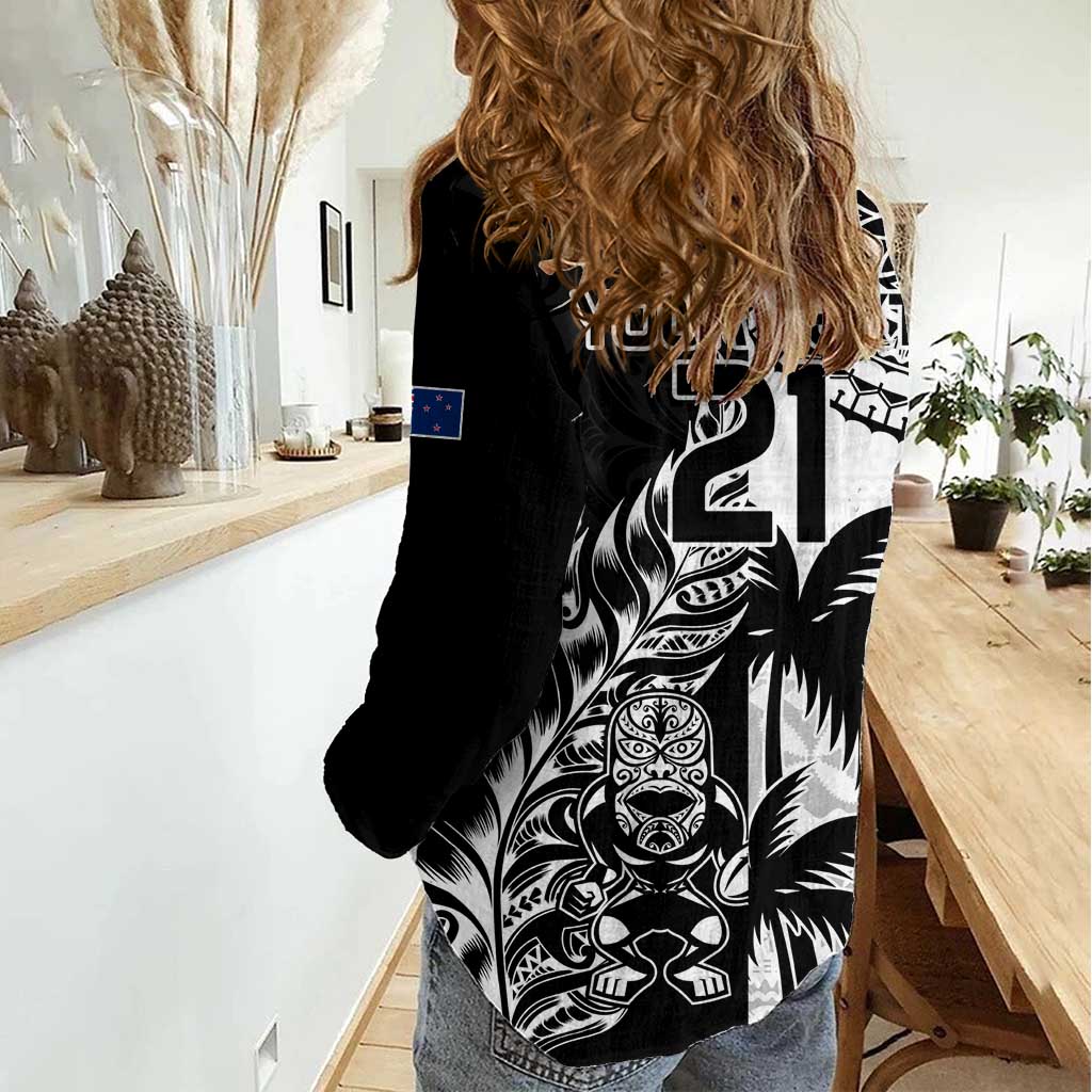 Custom Fiji New Zealand Women Casual Shirt Maori mix Tapa Pattern Version - Vibe Hoodie Shop