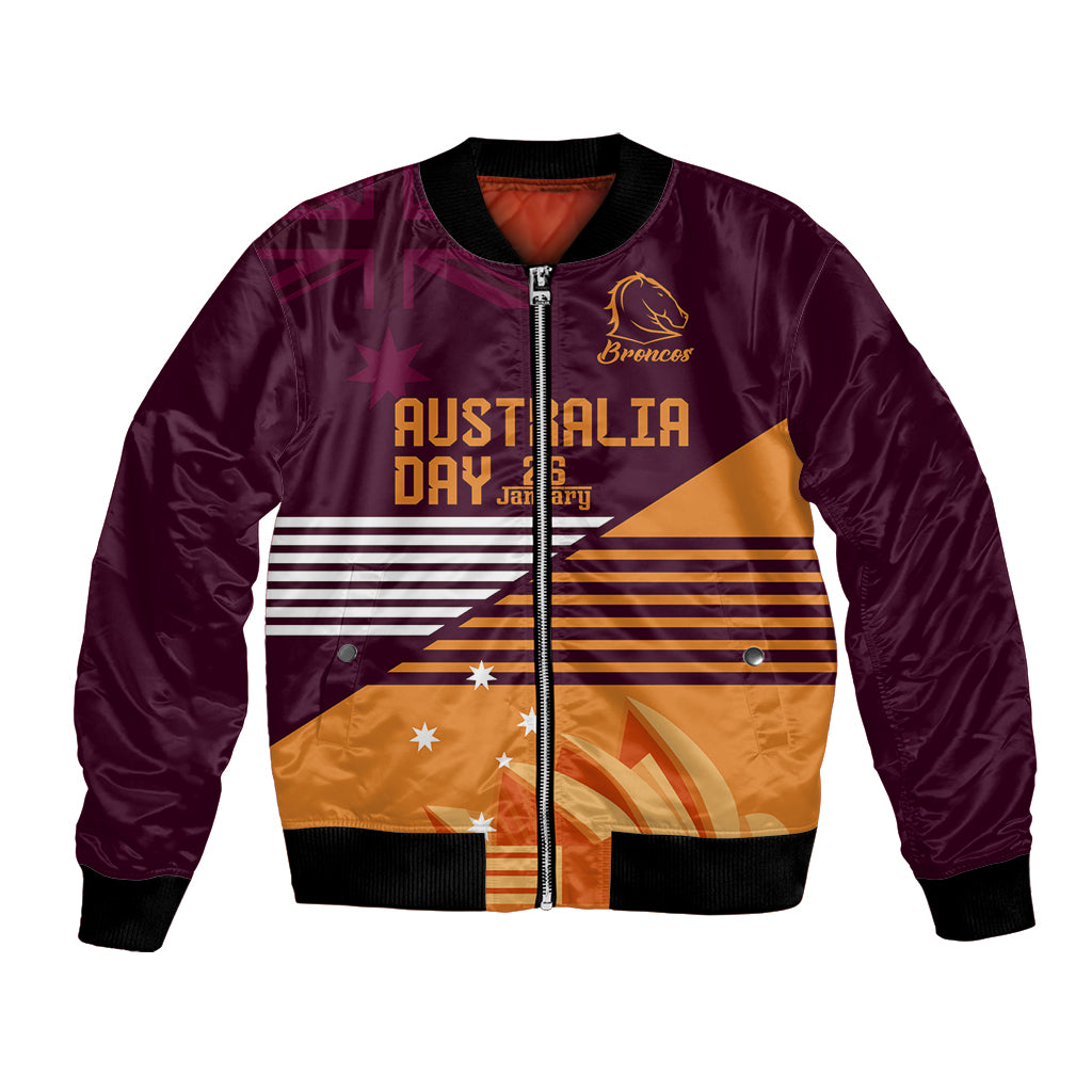 NRL Broncos Australia Day Custom Bomber Jacket Sydney Opera House Style