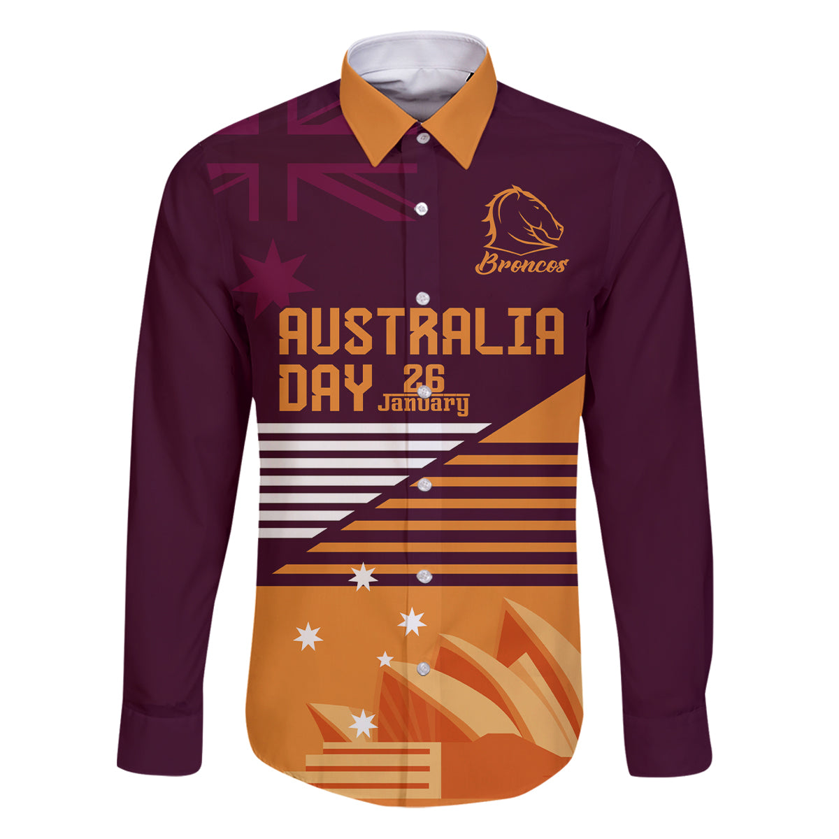 NRL Broncos Australia Day Custom Family Matching Puletasi and Hawaiian Shirt Sydney Opera House Style