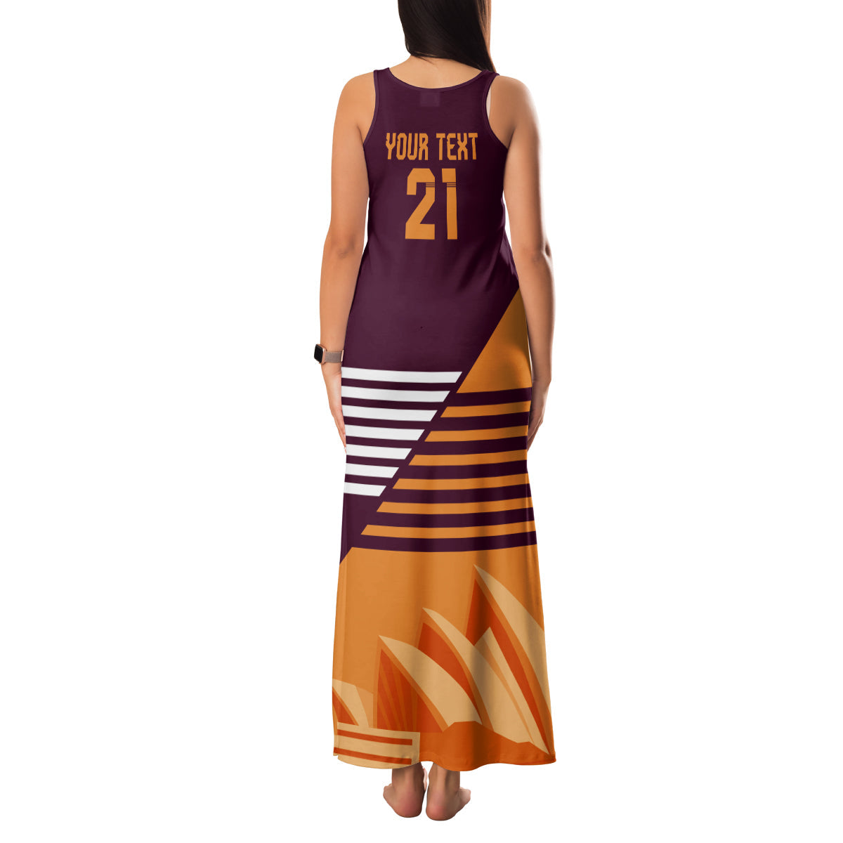 NRL Broncos Australia Day Custom Family Matching Tank Maxi Dress and Hawaiian Shirt Sydney Opera House Style