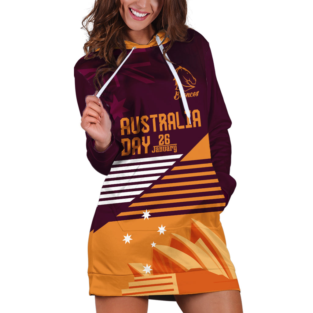 NRL Broncos Australia Day Custom Hoodie Dress Sydney Opera House Style