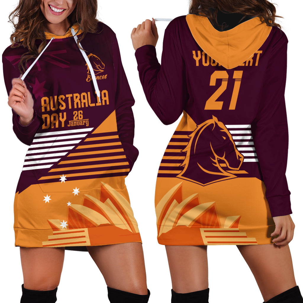 NRL Broncos Australia Day Custom Hoodie Dress Sydney Opera House Style