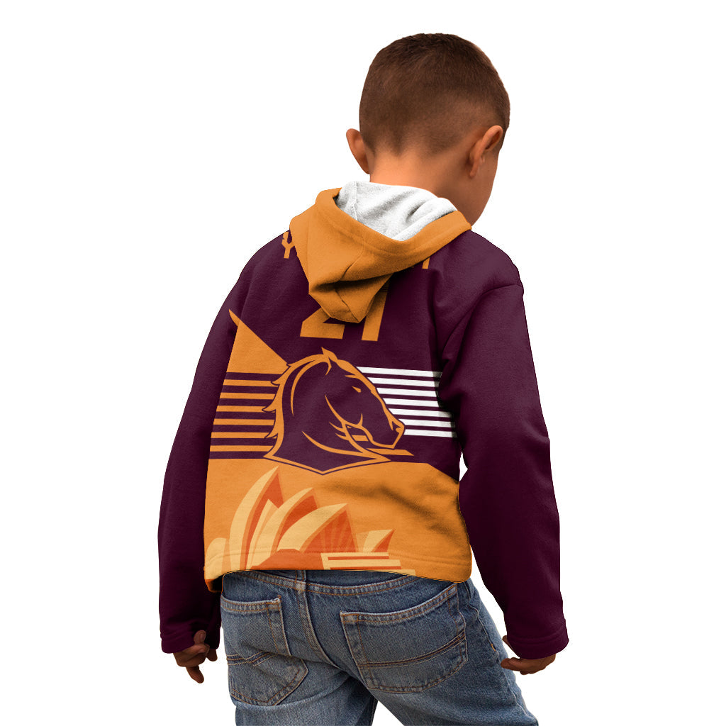 NRL Broncos Australia Day Custom Kid Hoodie Sydney Opera House Style