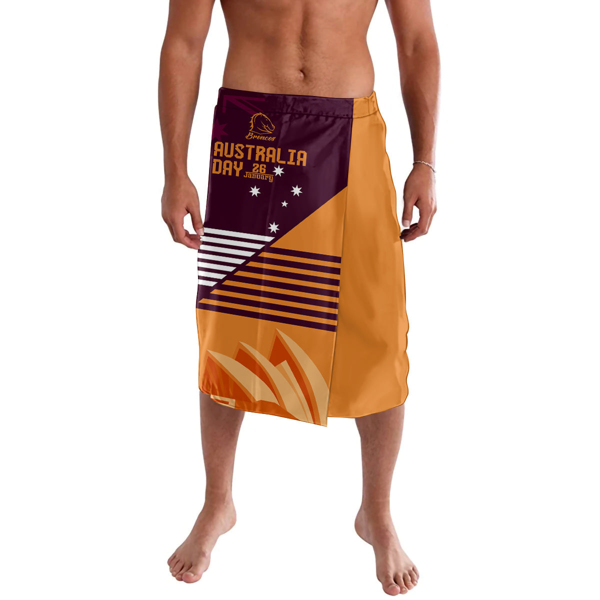 NRL Broncos Australia Day Custom Lavalava Sydney Opera House Style