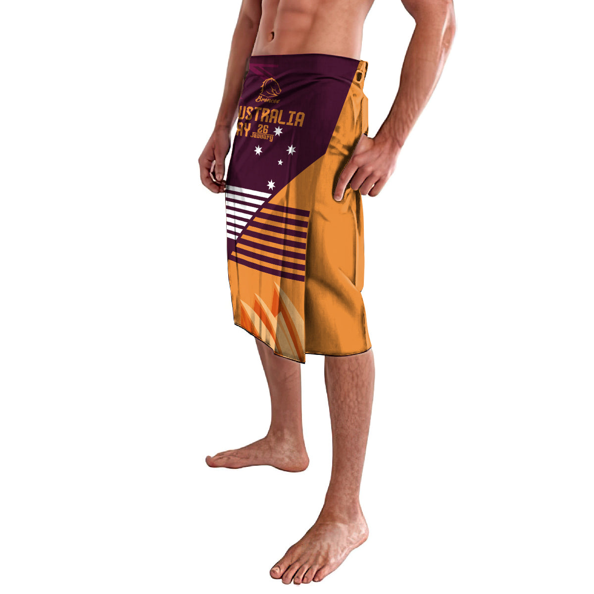 NRL Broncos Australia Day Custom Lavalava Sydney Opera House Style