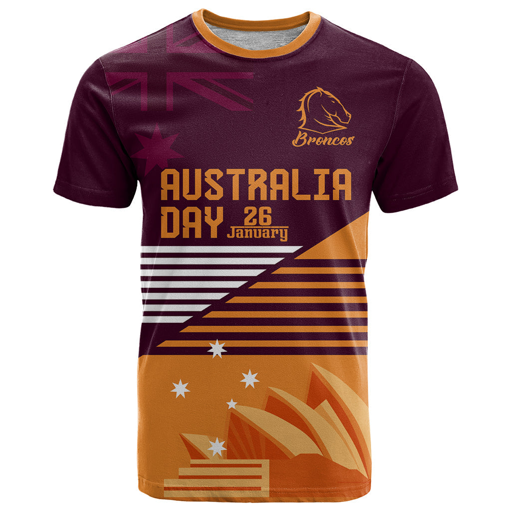 NRL Broncos Australia Day Custom T Shirt Sydney Opera House Style