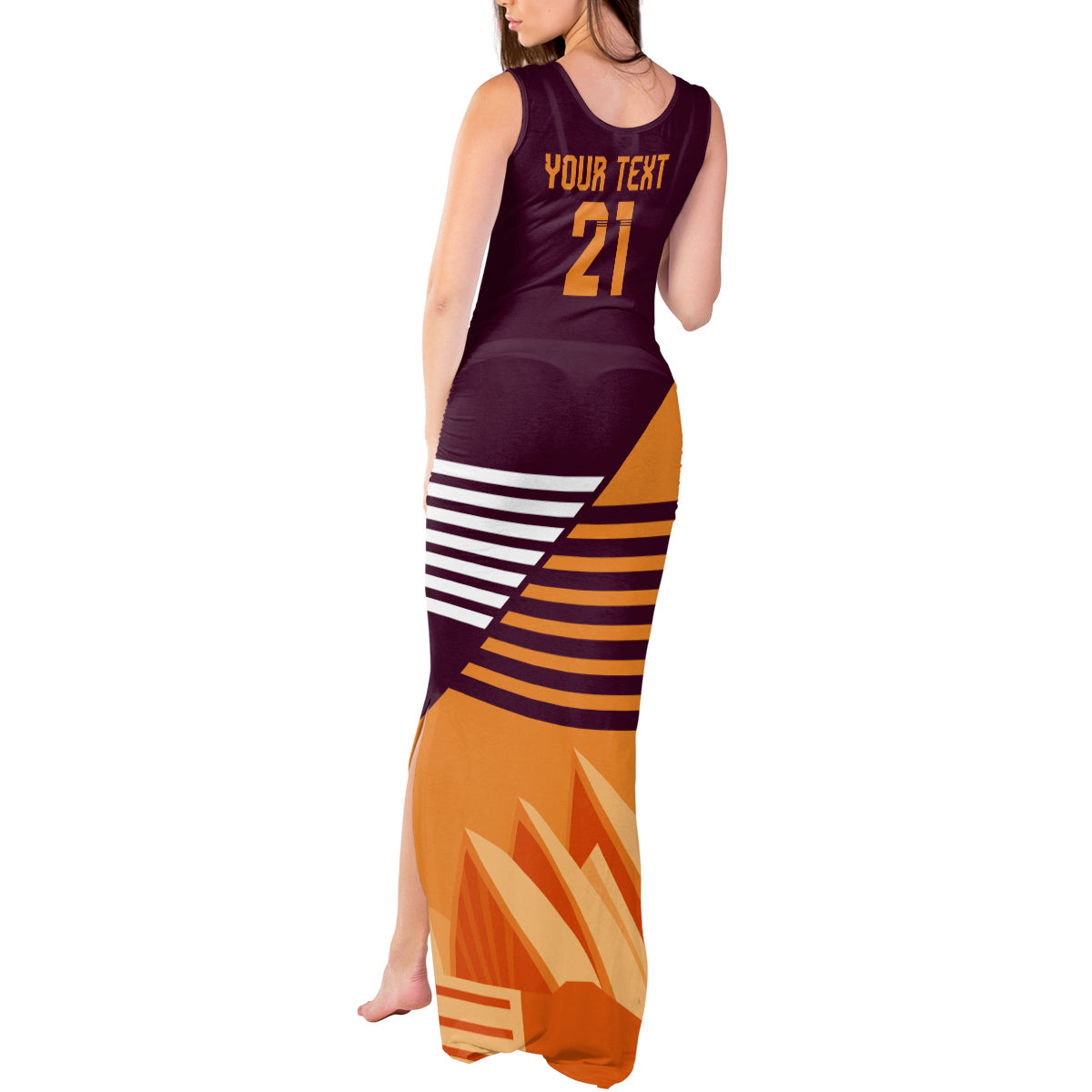 NRL Broncos Australia Day Custom Tank Maxi Dress Sydney Opera House Style