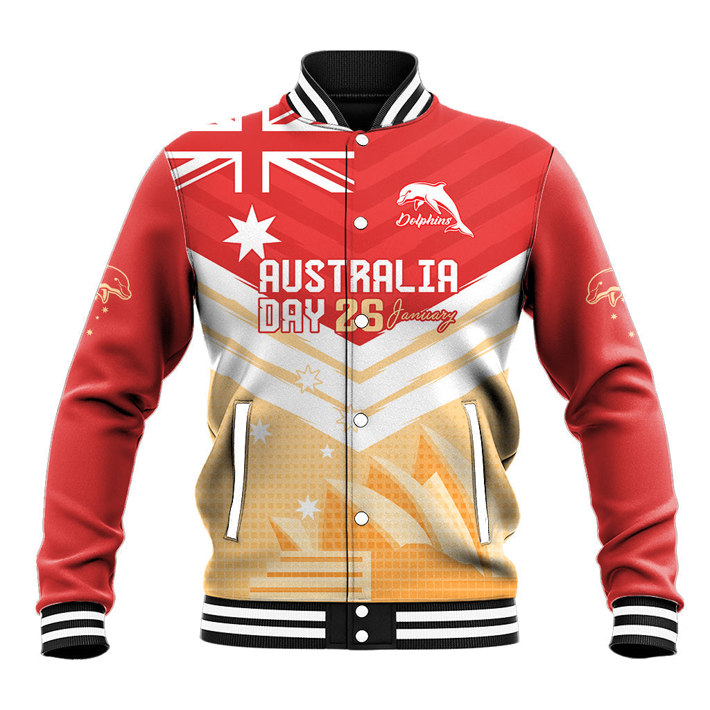NRL Dolphins Australia Day Custom Baseball Jacket Sydney Opera House Style