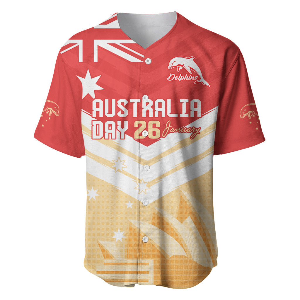 NRL Dolphins Australia Day Custom Baseball Jersey Sydney Opera House Style