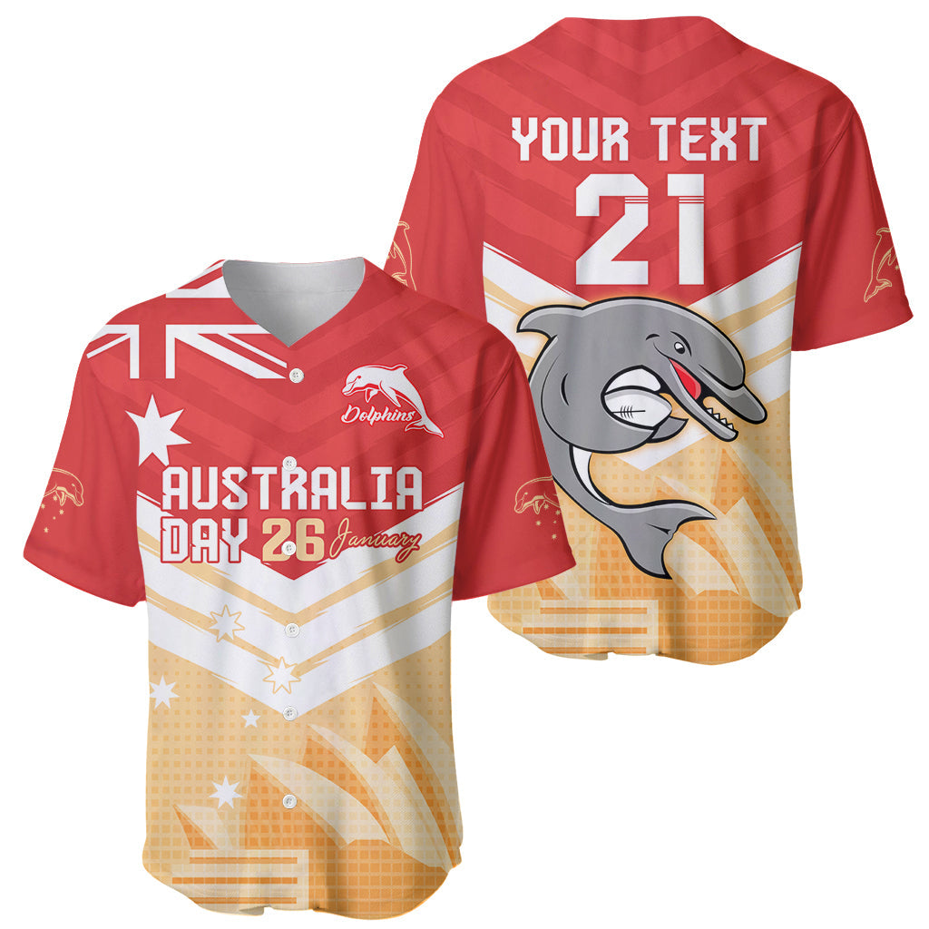 NRL Dolphins Australia Day Custom Baseball Jersey Sydney Opera House Style