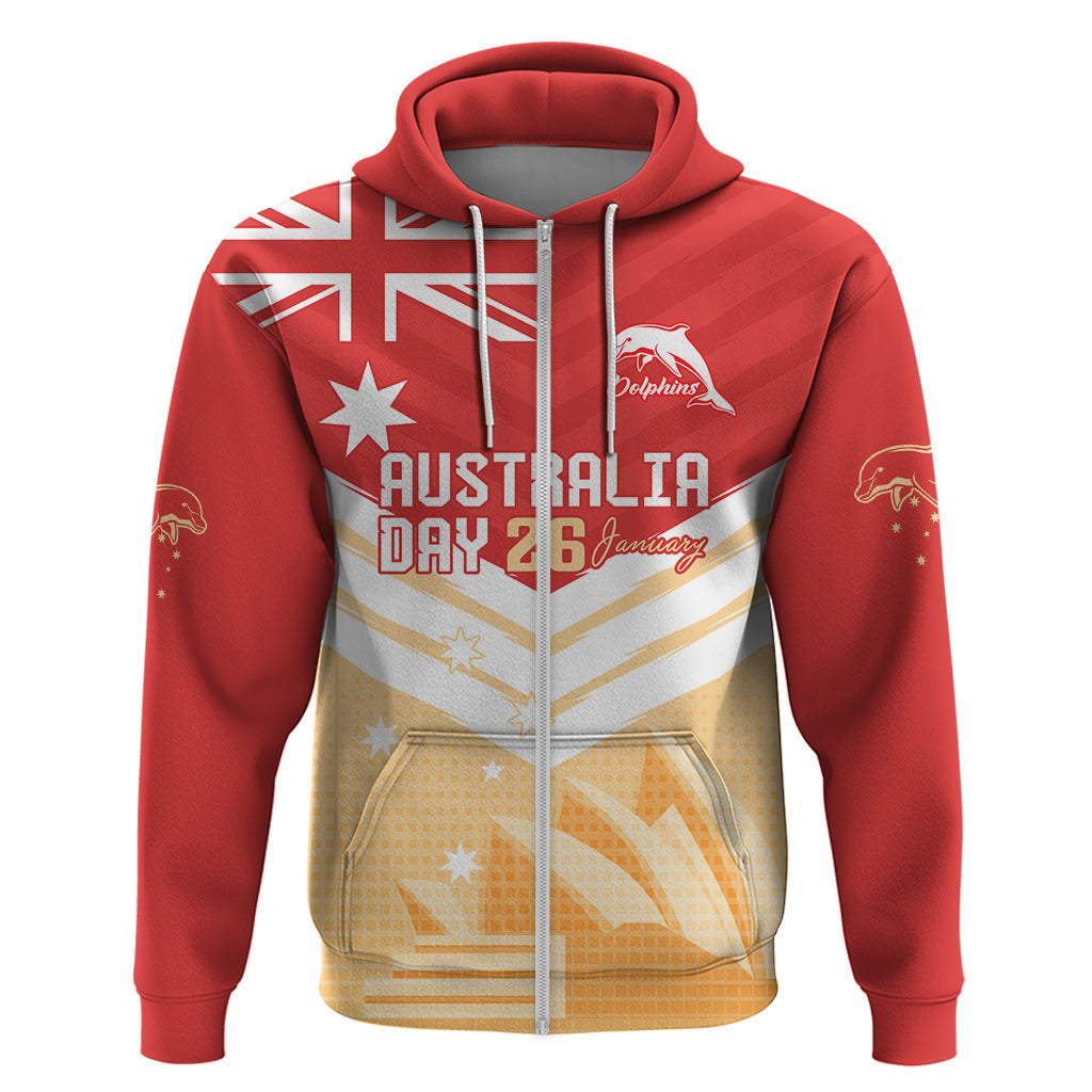 NRL Dolphins Australia Day Custom Hoodie Sydney Opera House Style