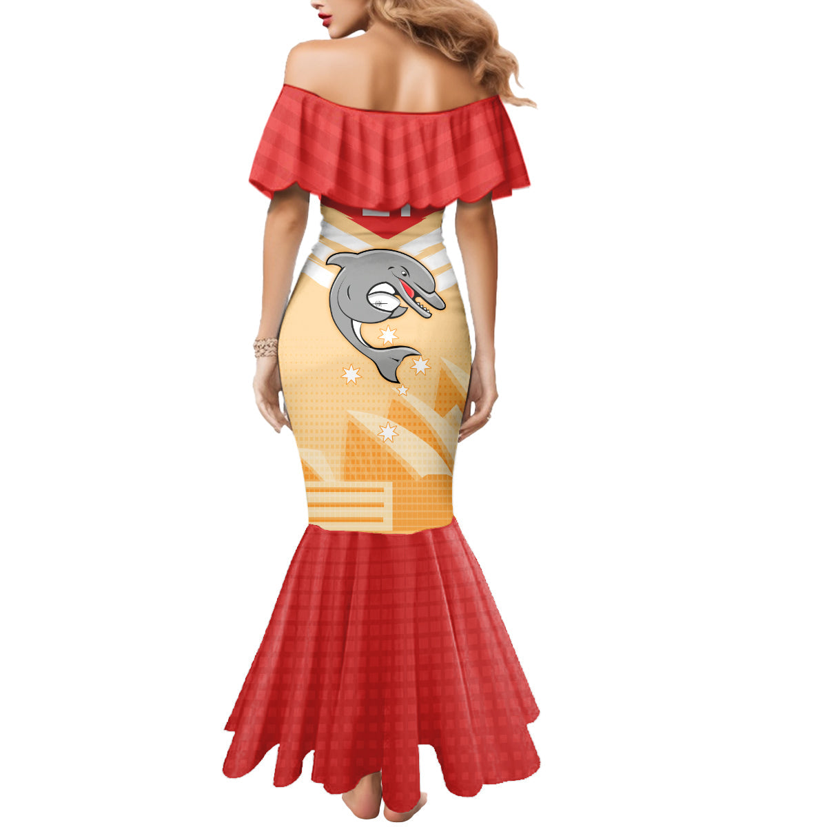 NRL Dolphins Australia Day Custom Mermaid Dress Sydney Opera House Style