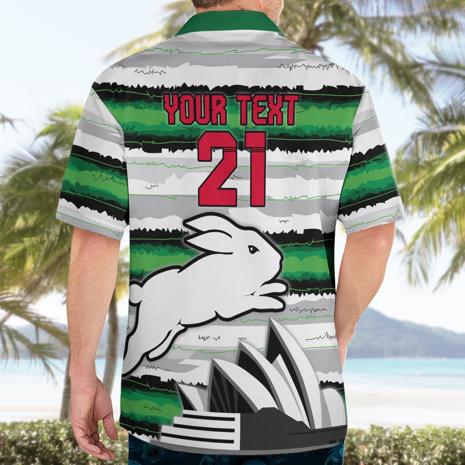 NRL Rabittohs Australia Day Custom Hawaiian Shirt Sydney Opera House Glory Glory - Vibe Hoodie Shop