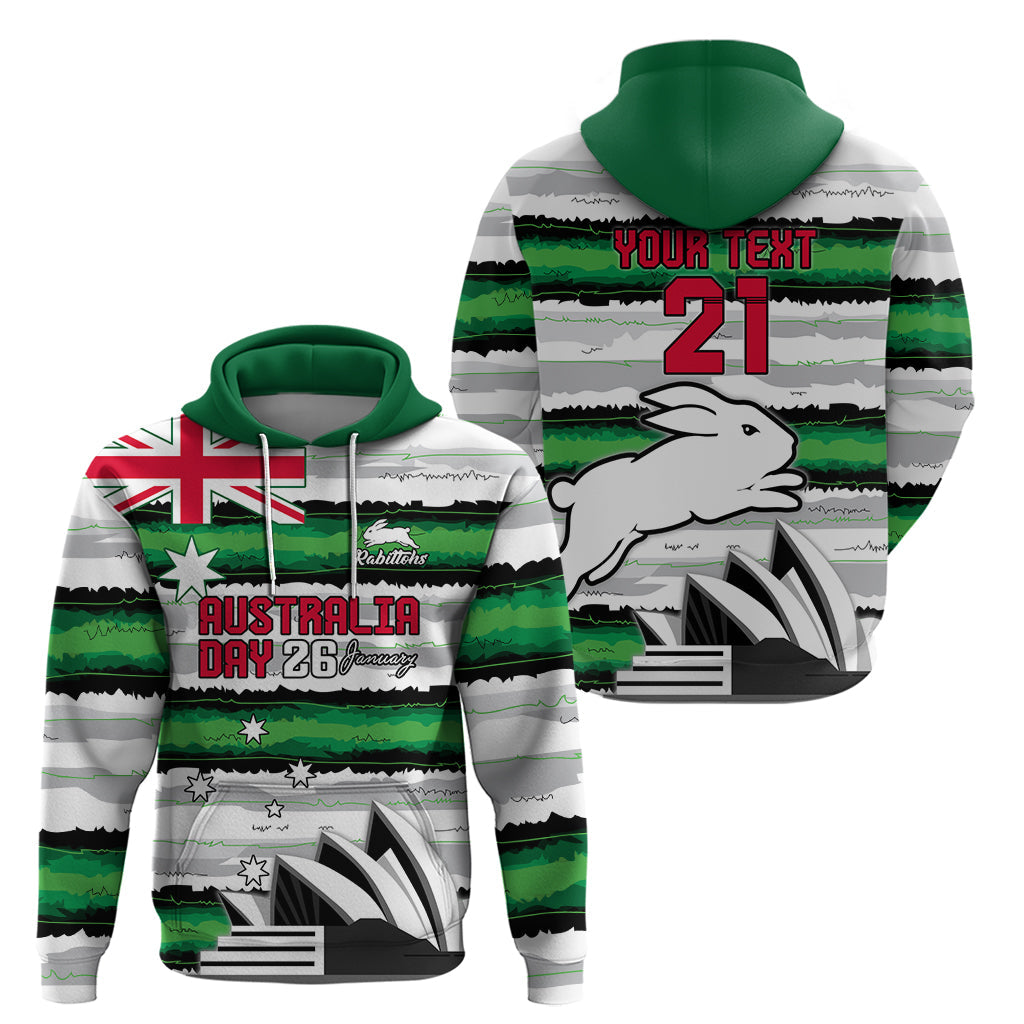 NRL Rabittohs Australia Day Custom Hoodie Sydney Opera House Glory Glory LT9 - Vibe Hoodie Shop