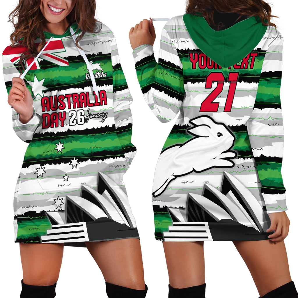 NRL Rabittohs Australia Day Custom Hoodie Dress Sydney Opera House Glory Glory - Vibe Hoodie Shop