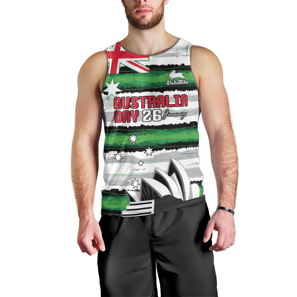 NRL Rabittohs Australia Day Custom Men Tank Top Sydney Opera House Glory Glory - Vibe Hoodie Shop