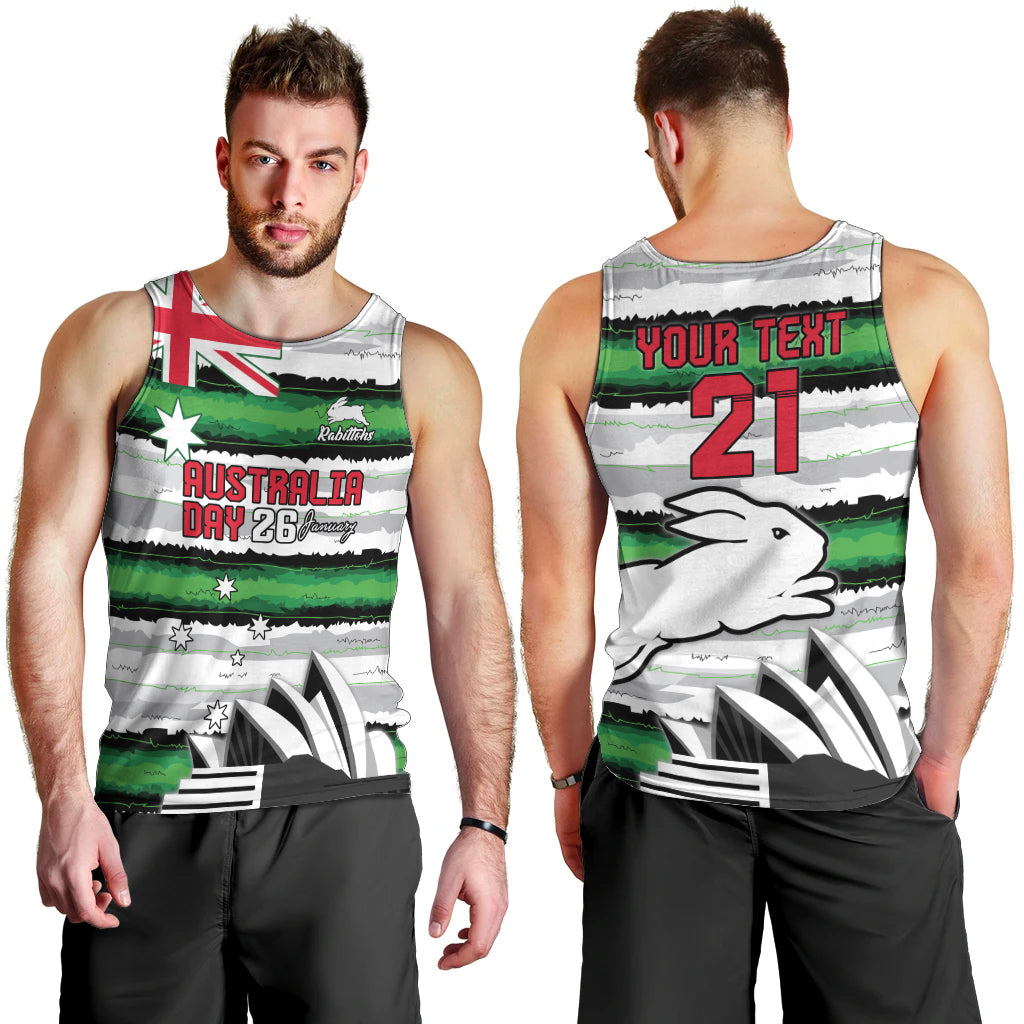 NRL Rabittohs Australia Day Custom Men Tank Top Sydney Opera House Glory Glory - Vibe Hoodie Shop