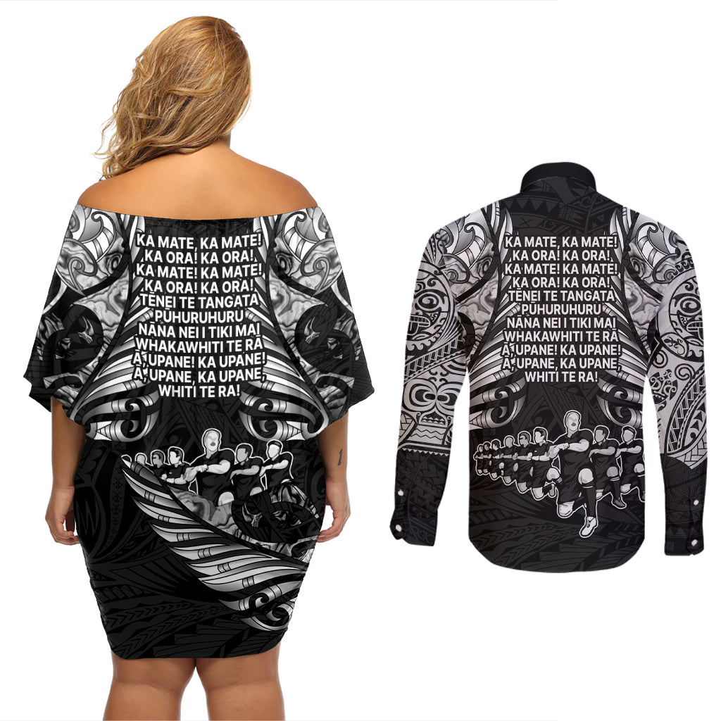 new-zealand-rugby-couples-matching-off-shoulder-short-dress-and-long-sleeve-button-shirt-black-haka-dance-with-nz-champions-history