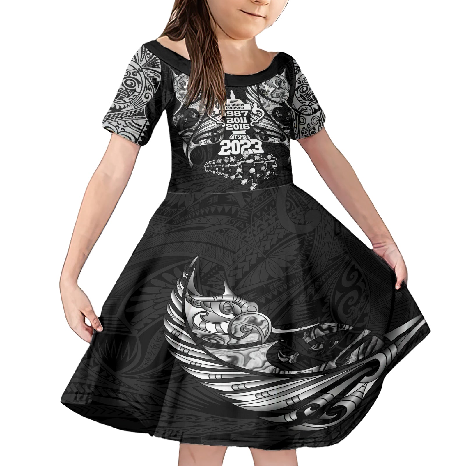 new-zealand-rugby-family-matching-short-sleeve-bodycon-dress-and-hawaiian-shirt-black-haka-dance-with-nz-champions-history