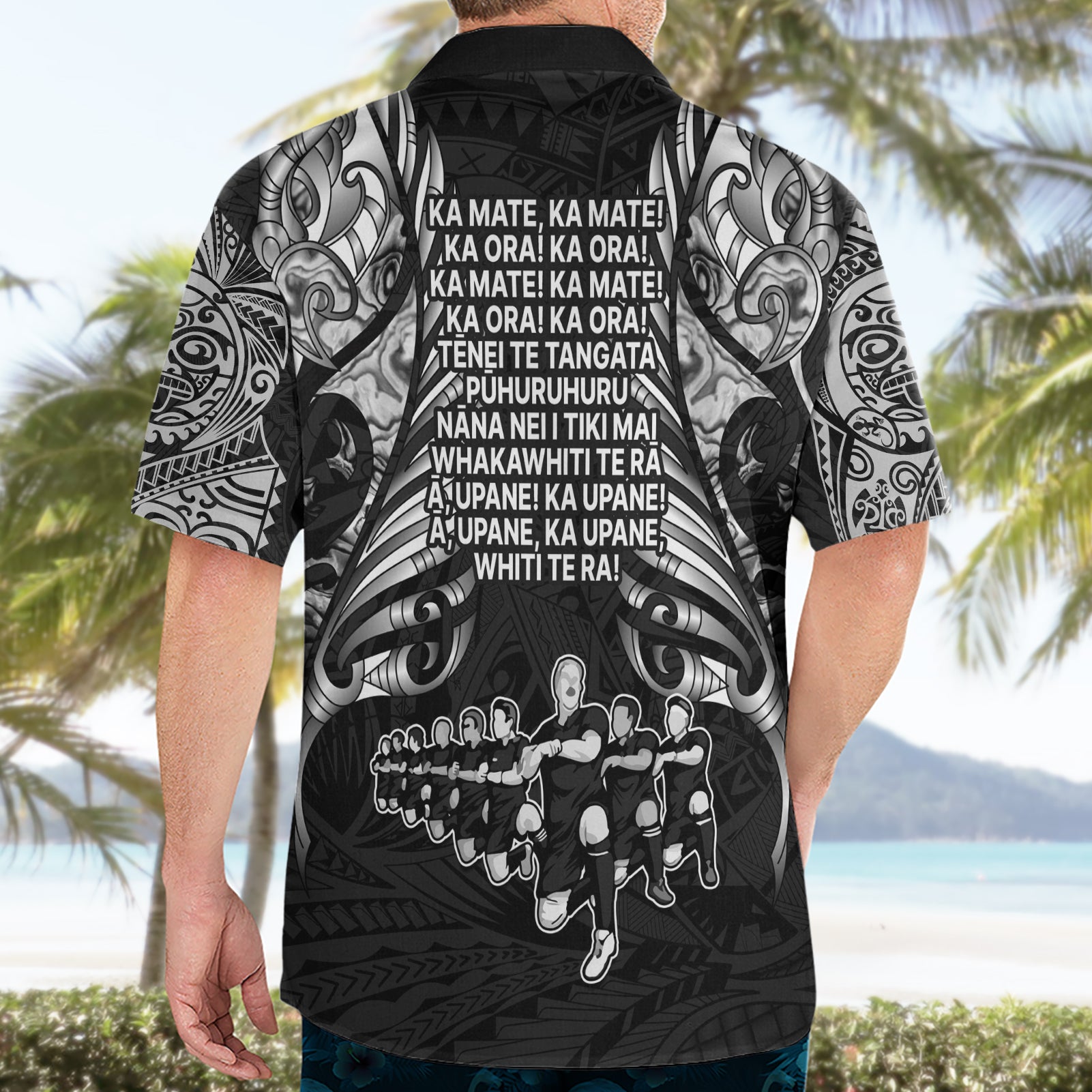 New Zealand Rugby Hawaiian Shirt Black Haka Dance With NZ Champions History - Vibe Hoodie Shop