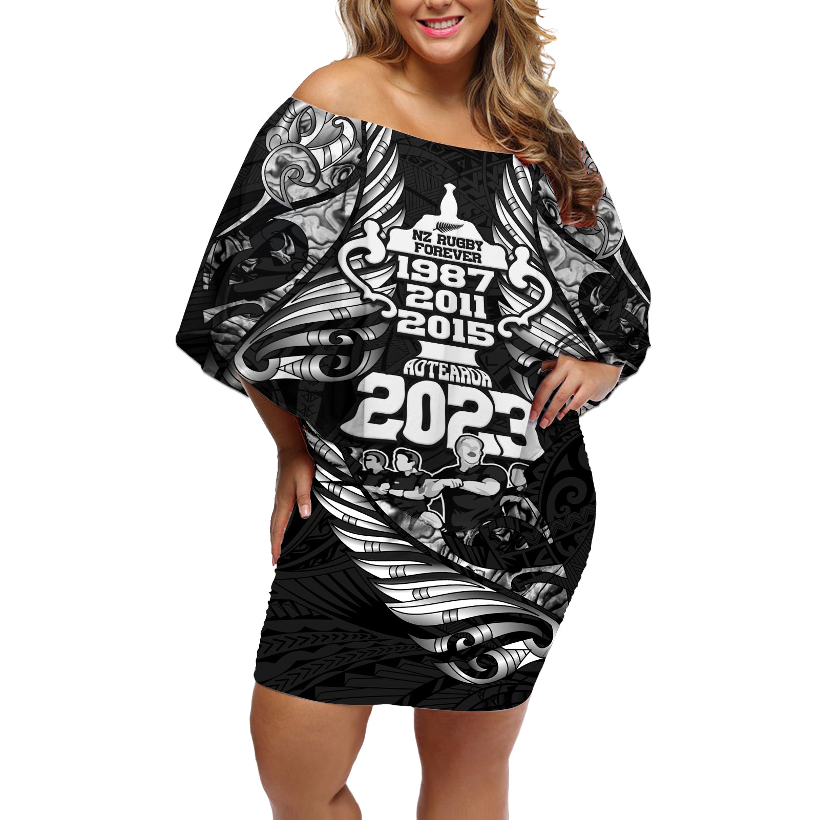new-zealand-rugby-off-shoulder-short-dress-black-haka-dance-with-nz-champions-history