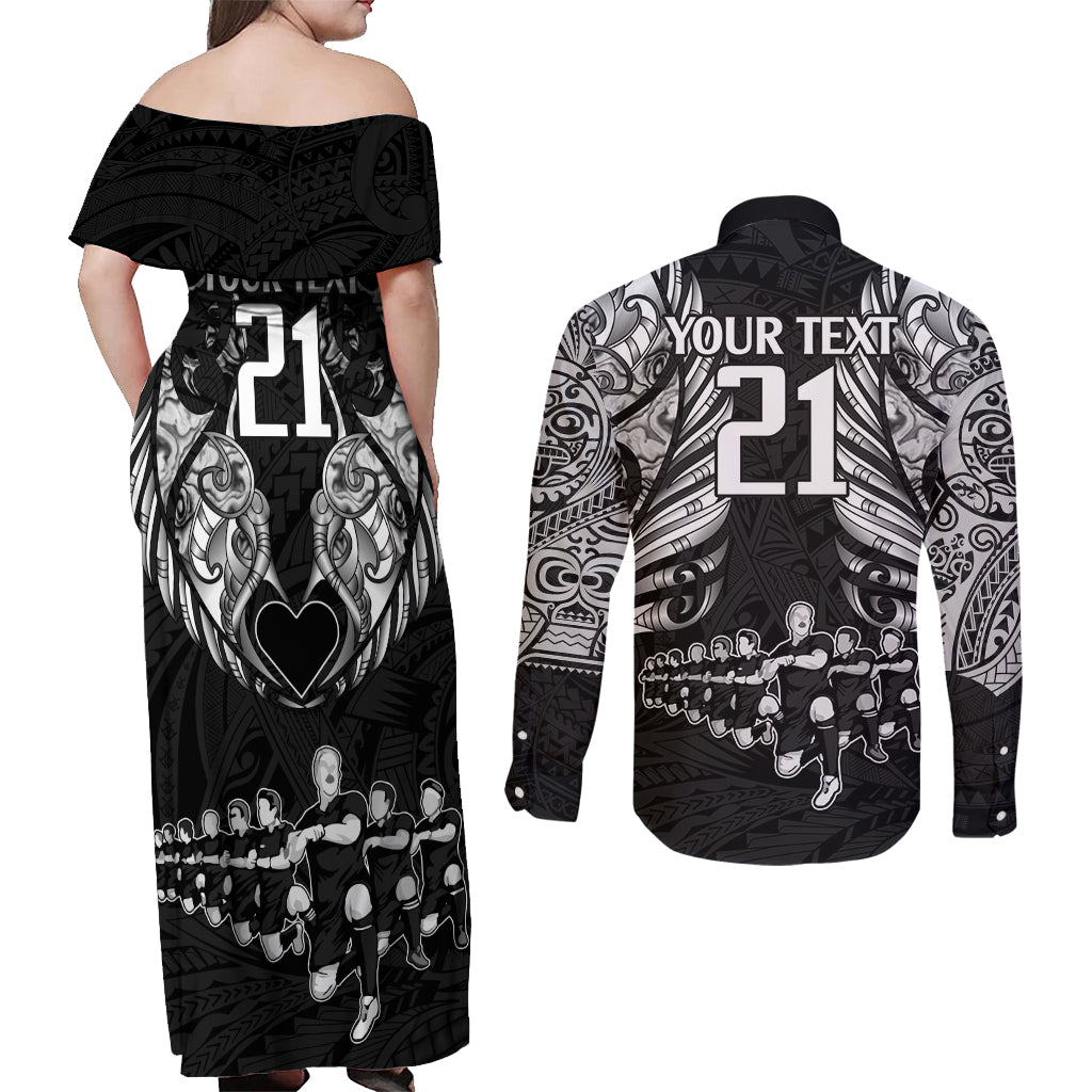 custom-new-zealand-rugby-couples-matching-off-shoulder-maxi-dress-and-long-sleeve-button-shirt-black-haka-dance-with-nz-champions-history