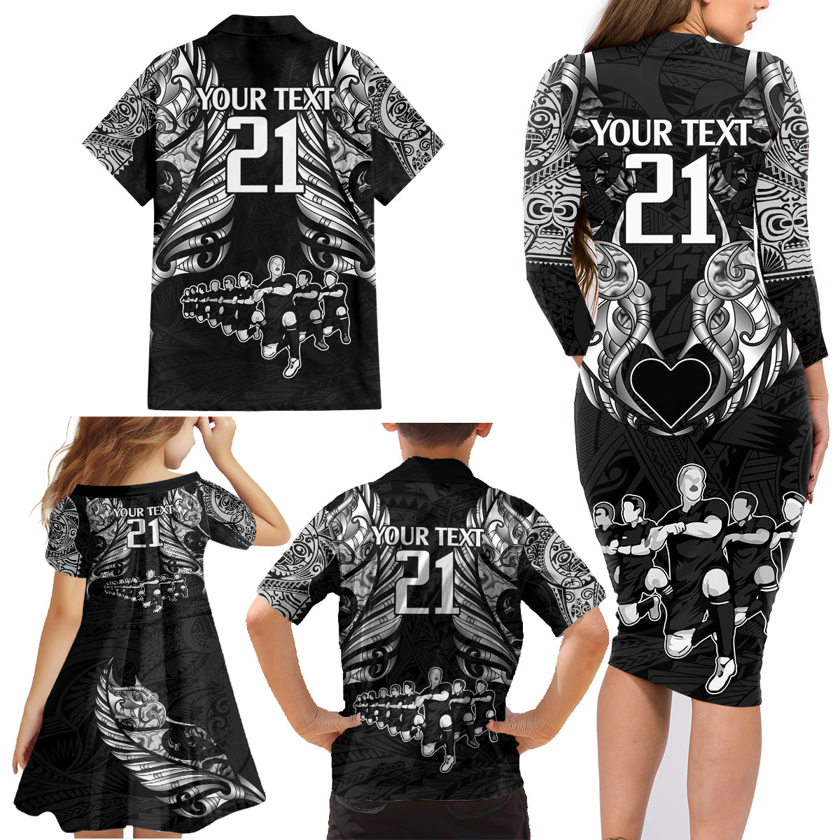 custom-new-zealand-rugby-family-matching-long-sleeve-bodycon-dress-and-hawaiian-shirt-black-haka-dance-with-nz-champions-history