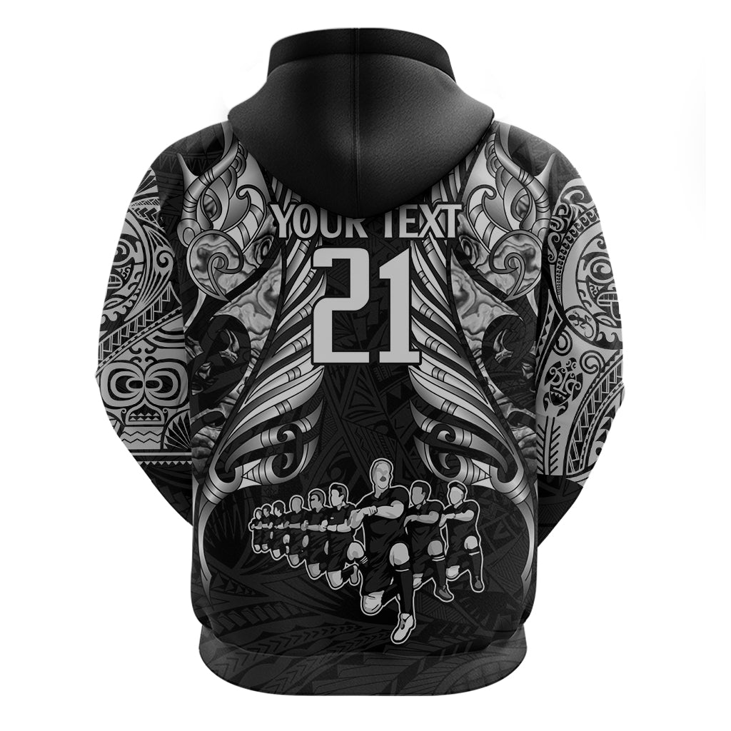 Custom New Zealand Rugby Hoodie Black Haka Dance With NZ Champions History LT9 - Vibe Hoodie Shop