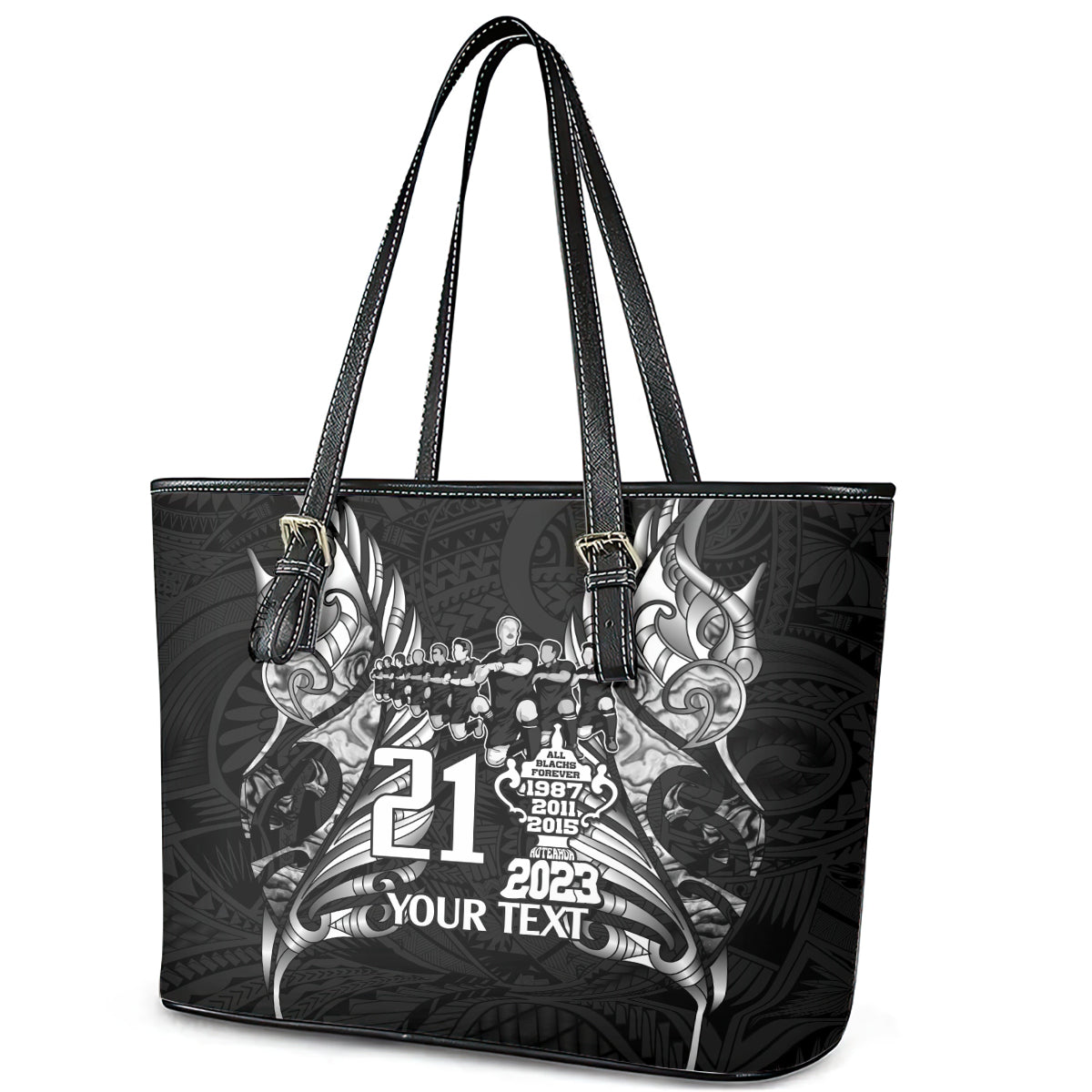 custom-new-zealand-rugby-leather-tote-bag-black-haka-dance-with-nz-champions-history