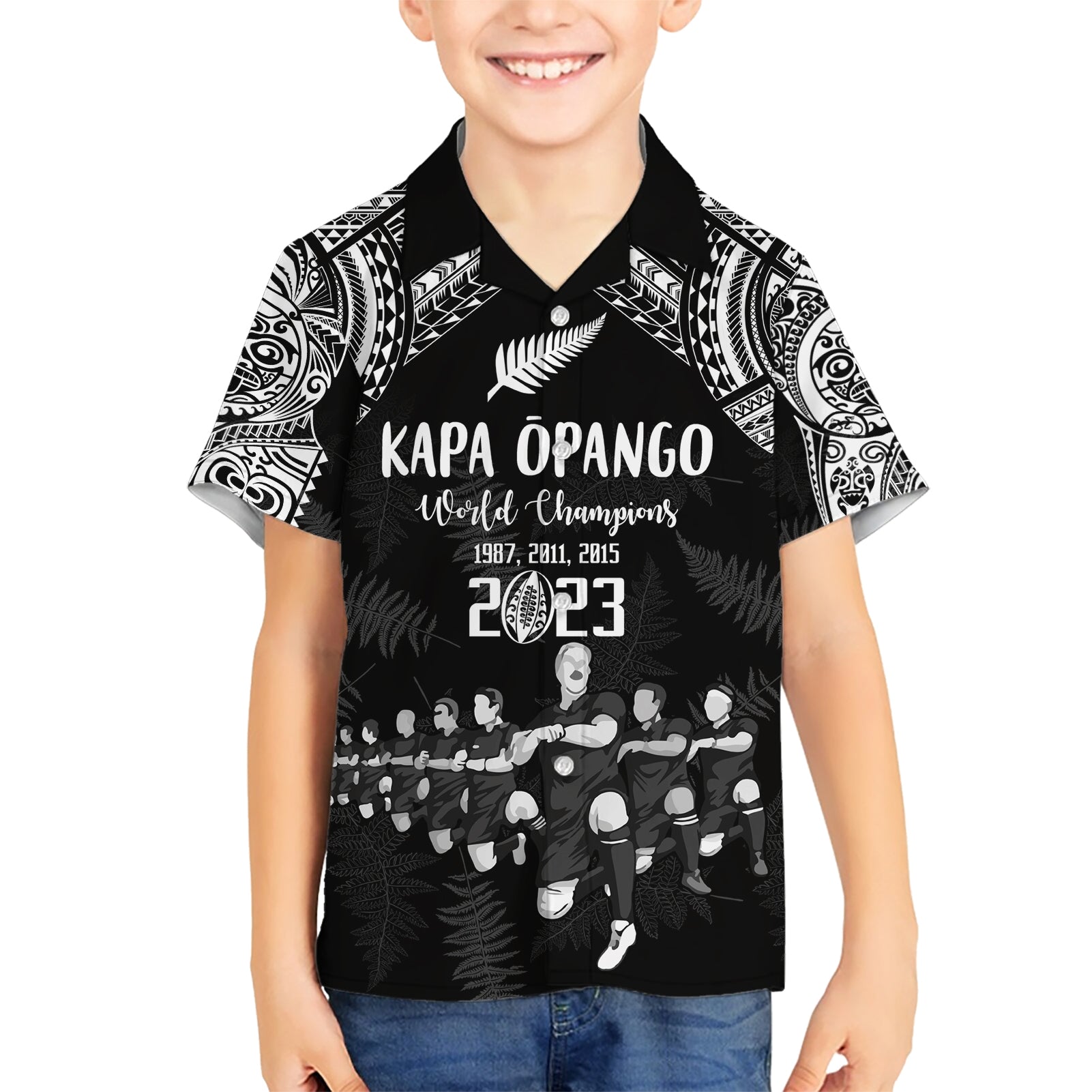 NZ Rugby Hawaiian Shirt Kapa Opango Maori Haka With Years of The All Black Champions - Vibe Hoodie Shop