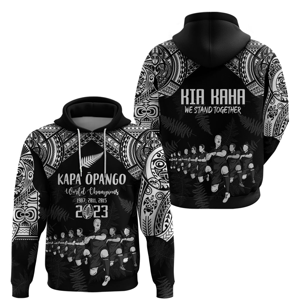 NZ Rugby Hoodie Kapa Opango Maori Haka With Years of The All Black Champions LT9 - Vibe Hoodie Shop