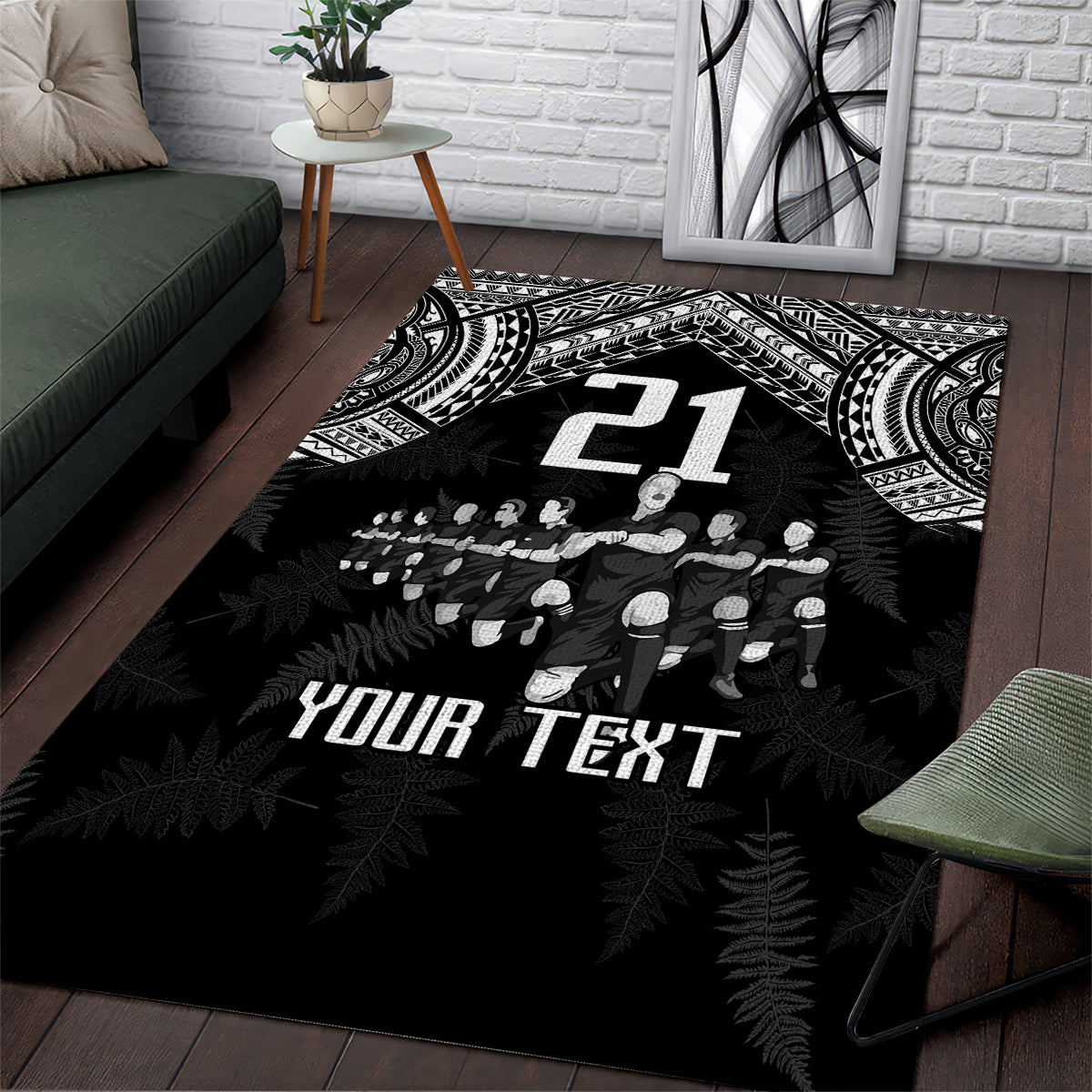 Custom NZ Rugby Area Rug Kapa Opango Maori Haka With Years of The All Black Champions - Vibe Hoodie Shop