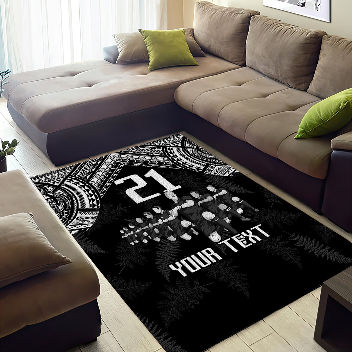 Custom NZ Rugby Area Rug Kapa Opango Maori Haka With Years of The All Black Champions - Vibe Hoodie Shop