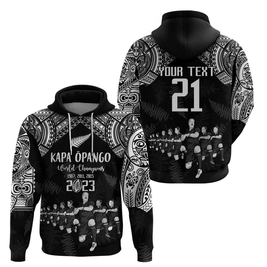 Custom NZ Rugby Hoodie Kapa Opango Maori Haka With Years of The All Black Champions LT9 - Vibe Hoodie Shop