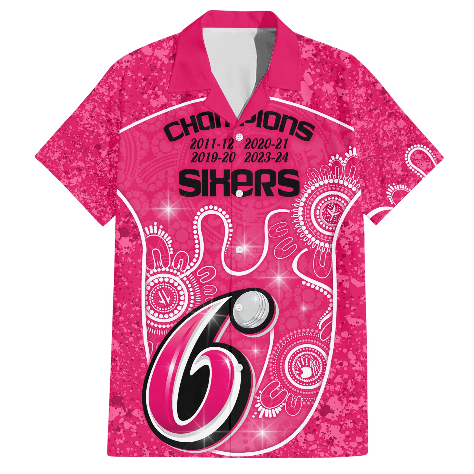 Custom Sydney Sixers Cricket Hawaiian Shirt The Fourth Time Champions Aboriginal - Vibe Hoodie Shop