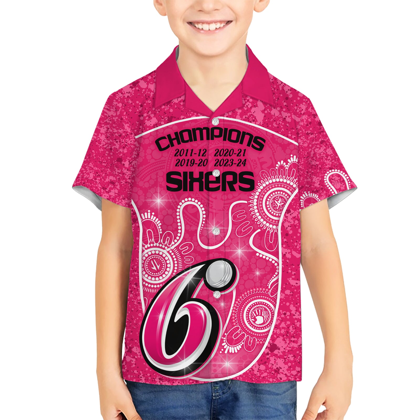 Custom Sydney Sixers Cricket Hawaiian Shirt The Fourth Time Champions Aboriginal - Vibe Hoodie Shop