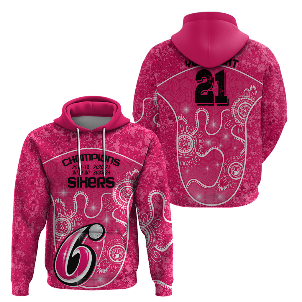 Custom Sydney Sixers Cricket Hoodie The Fourth Time Champions Aboriginal LT9 - Vibe Hoodie Shop