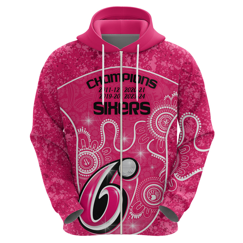 Custom Sydney Sixers Cricket Hoodie The Fourth Time Champions Aboriginal LT9 - Vibe Hoodie Shop